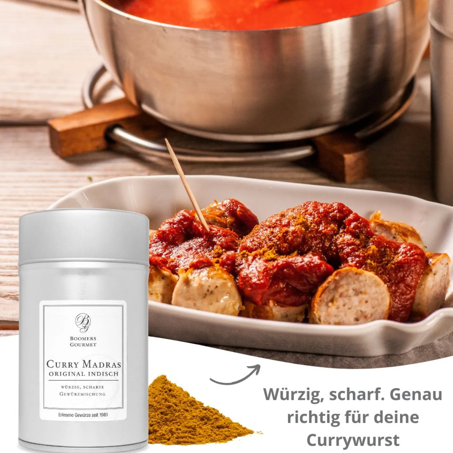 Curry Madras, original indisch, Gewürzmischung