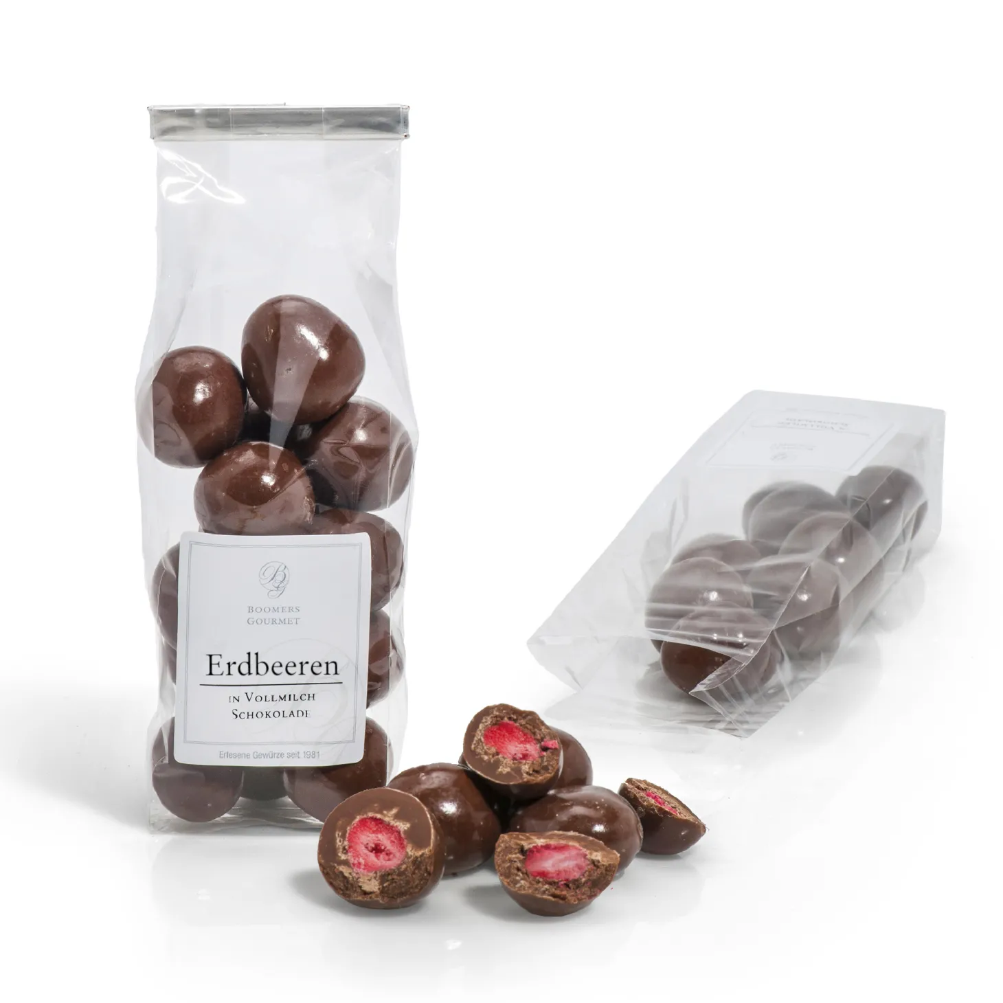 Erdbeeren in Vollmilchschokolade