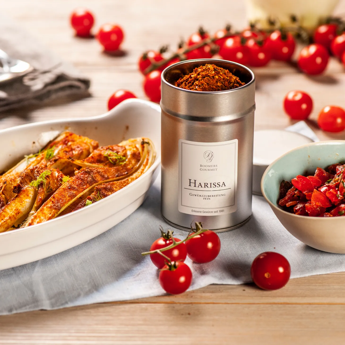 Harissa, fein Gewürzzubereitung