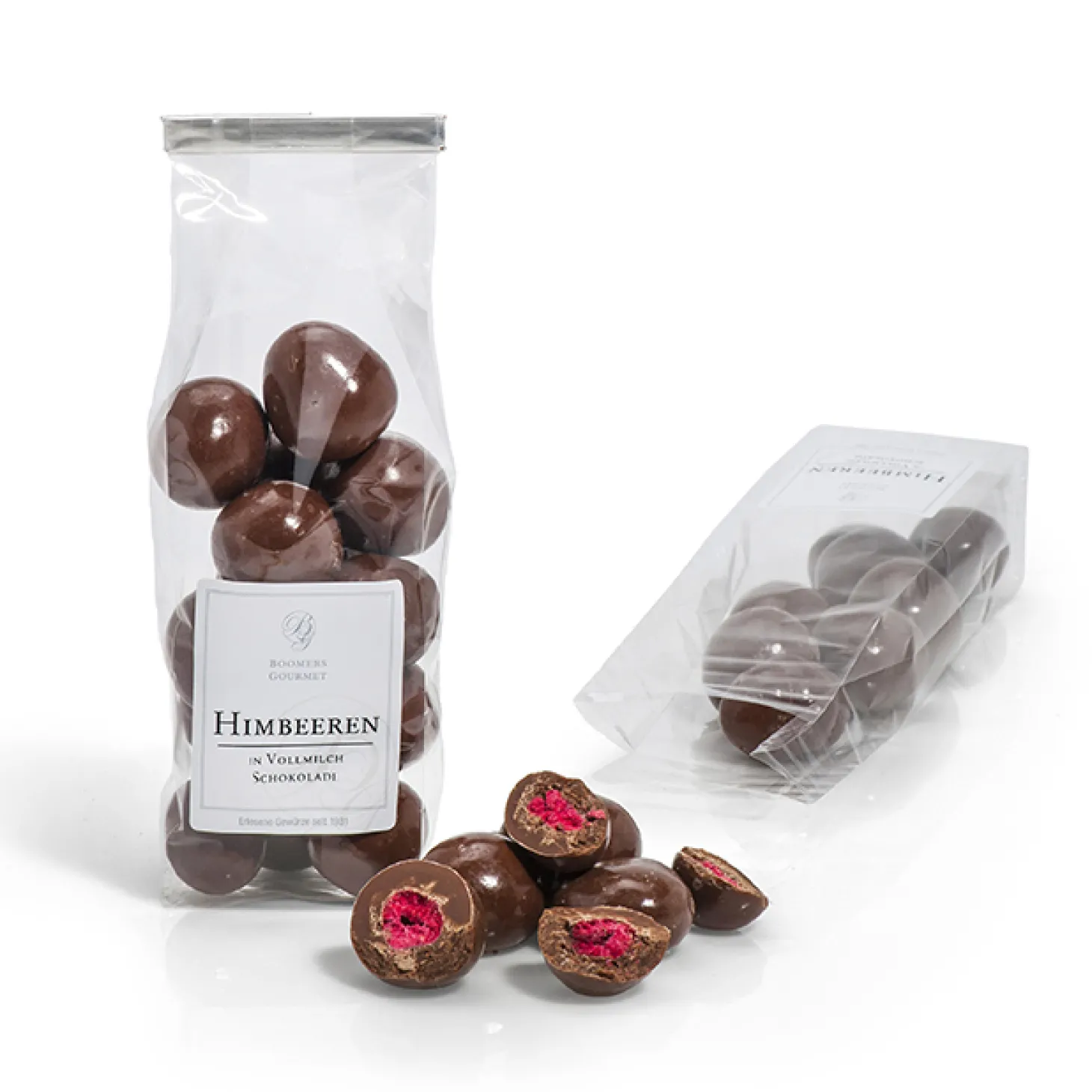 Himbeeren in Vollmilchschokolade