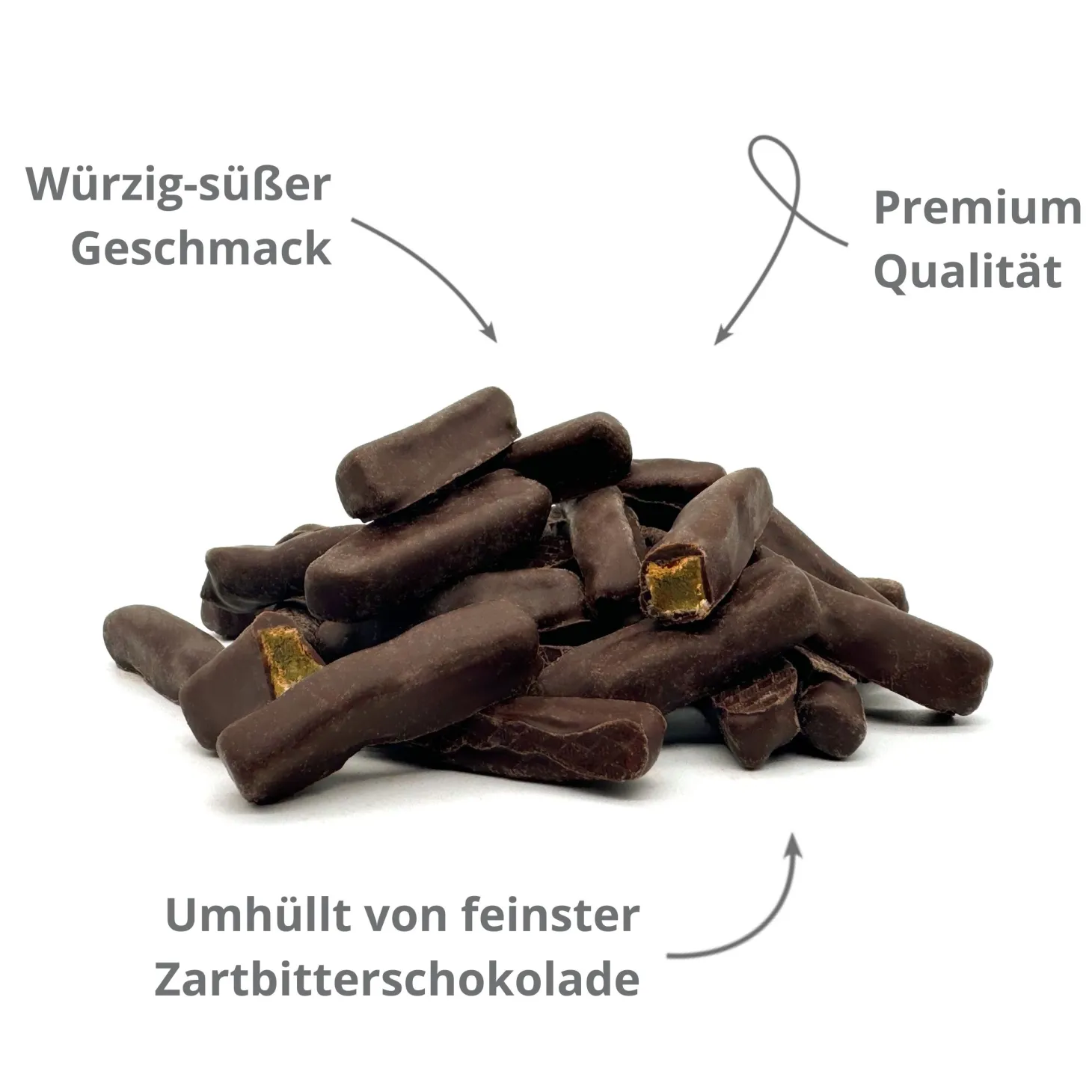Ingwerstäbchen mit Zartbitterschokolade
