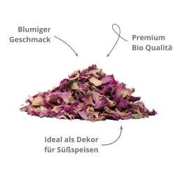 Rosenblütenblätter BIO, Premium Qualität